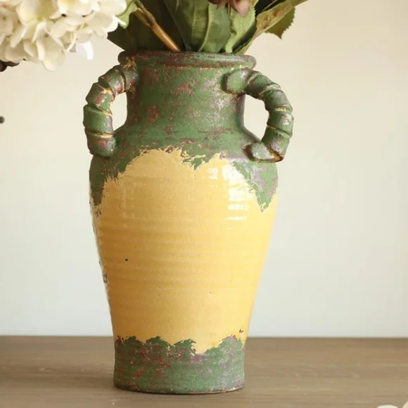 Vintage-antique retro old  three ears flower Pitcher/Vase - Picture 5 of 10